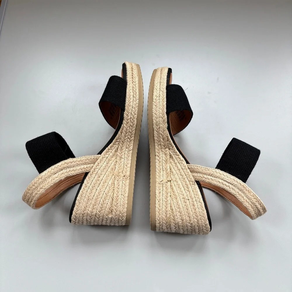 MIA Brittni Wedge Espadrille Sandals Black Wedges Sandals Wedding Event‎ Comfort